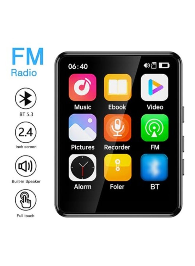 Chabeia 2.4-inch Color Screen MP3 Player Portable Bluetooth 5.3 Music Player with Built-in Speaker Voice Recorder FM Radio Player（Includes 32GB memory card） - Image 3